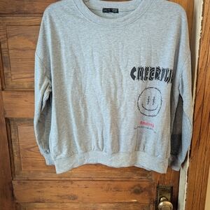 Gray Smiley Sweatshirt